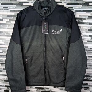 Womens XL Fossa #5502 Black and Gray Jacket Full Zip Pockets Viasat 360